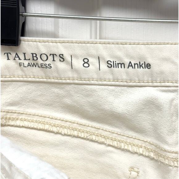 Talbots Jeans, Off White Flawless Slim Ankle, Women's Size 8 - Picture 4 of 5